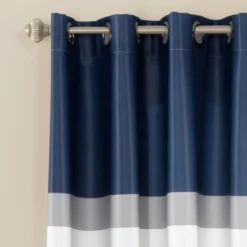 Alexander Stripe Light Filtering Window Curtain Panel Set