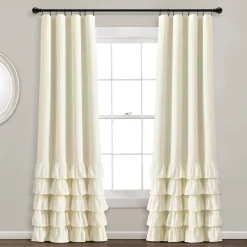 Allison Ruffle 100% Blackout Window Curtain Panel
