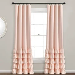 Allison Ruffle 100% Blackout Window Curtain Panel
