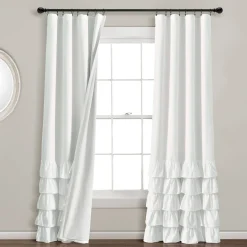 Allison Ruffle 100% Blackout Window Curtain Panel