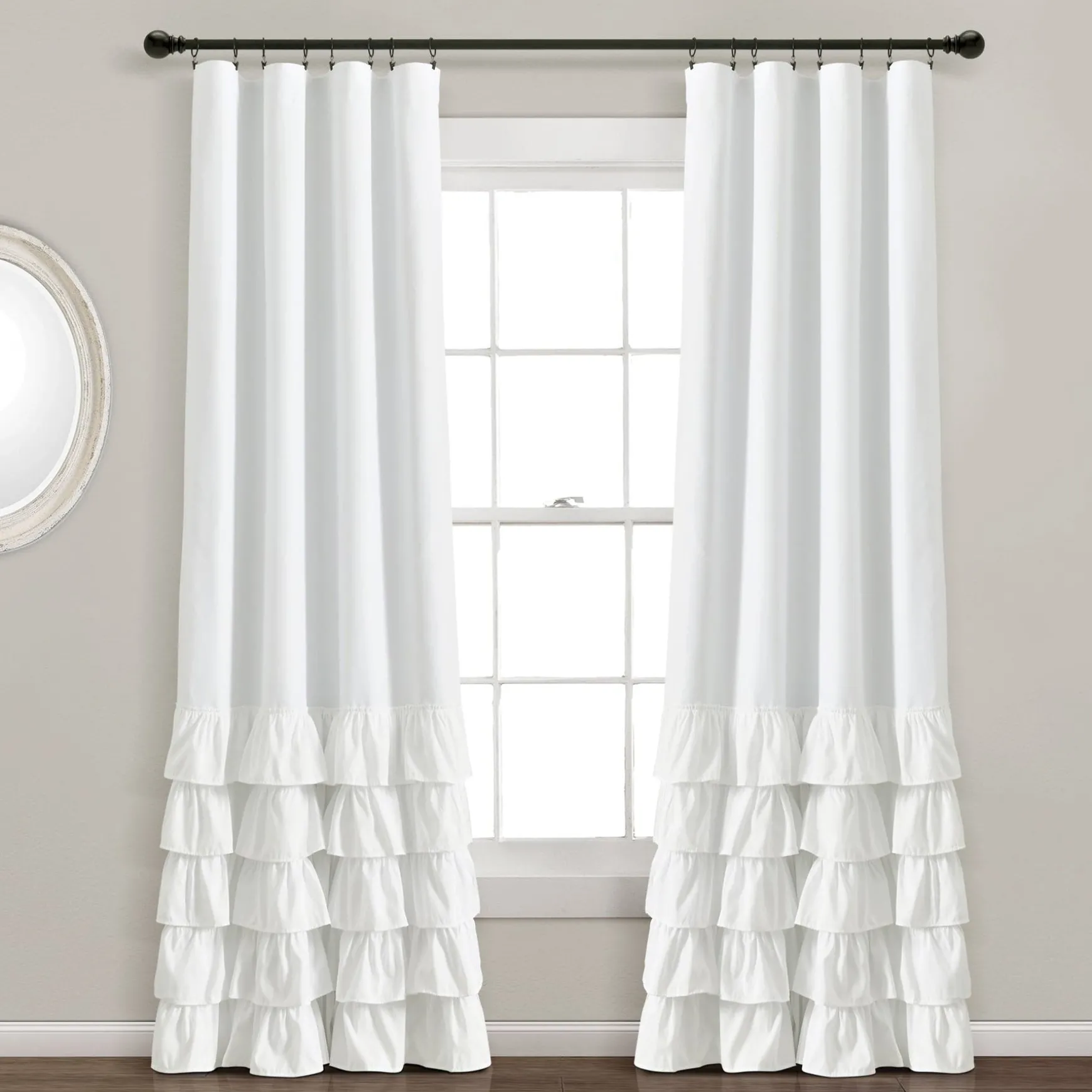 Allison Ruffle 100% Blackout Window Curtain Panel