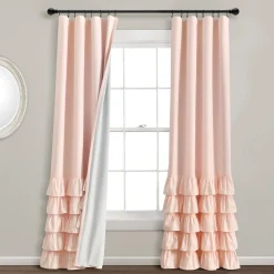 Allison Ruffle 100% Blackout Window Curtain Panel
