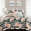 Amara Watercolor Rose Quilt Set