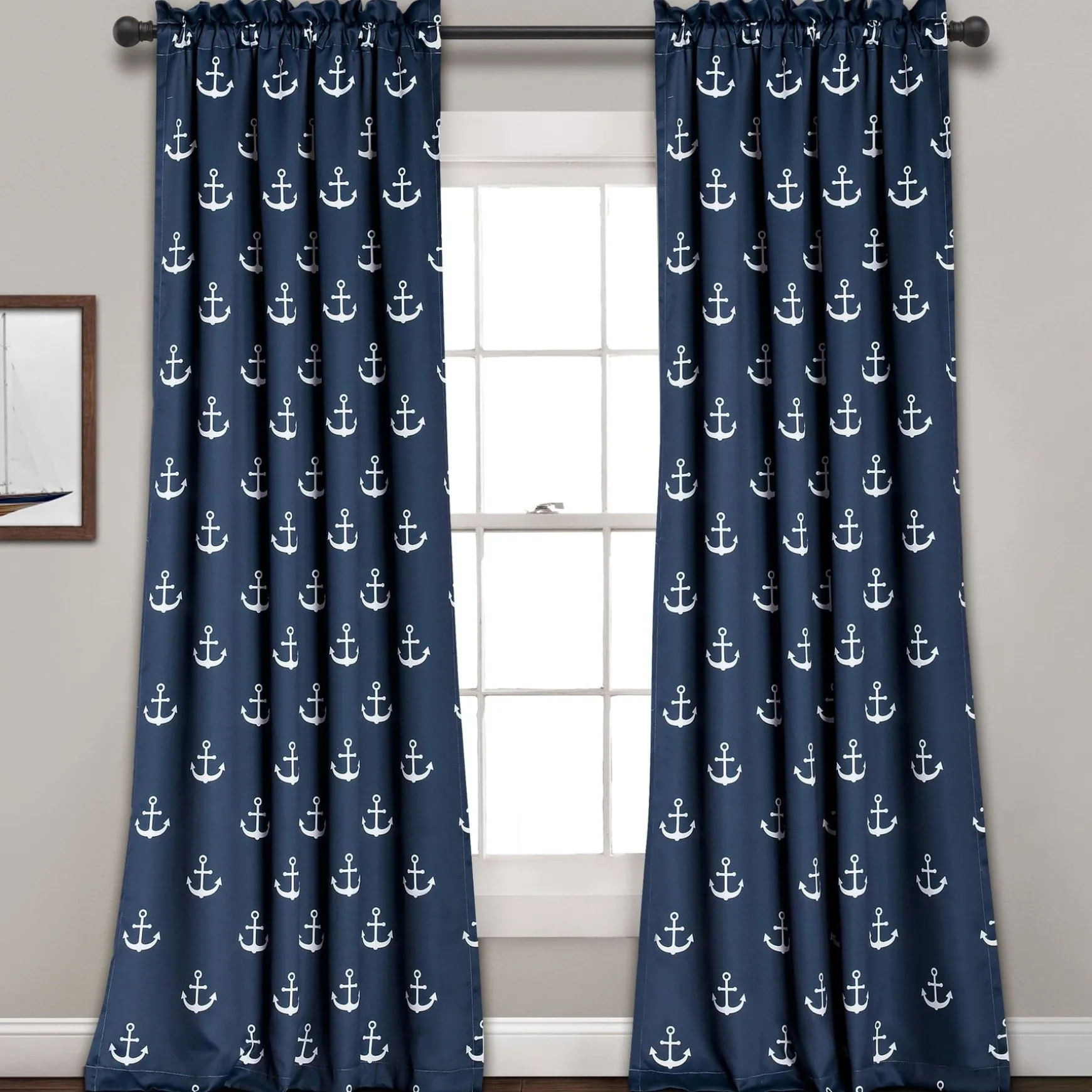 Anchor Light Filtering Window Curtain Set