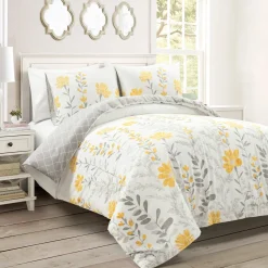 Aprile Reversible Cotton Duvet Cover 3 Piece Set