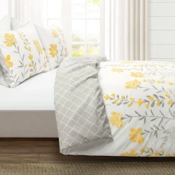 Aprile Reversible Cotton Duvet Cover 3 Piece Set