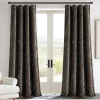 Aspen Luxury Velvet Chenille Window Curtain Panel