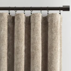 Aspen Luxury Velvet Chenille Window Curtain Panel