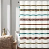 Ava Boho Stripe Tassel Yarn Dyed Recycled Cotton Shower Curtain