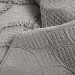 Avon Textured Ruffle Quilt 3 Piece Set