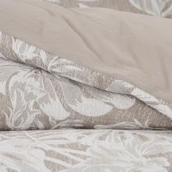 Bali Tropical Leaves Gauze Jacquard Duvet Cover Set