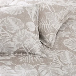 Bali Tropical Leaves Gauze Jacquard Duvet Cover Set