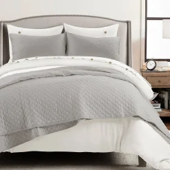 Belgian Flax Linen Rich Cotton Blend Quilt 3 Piece Set