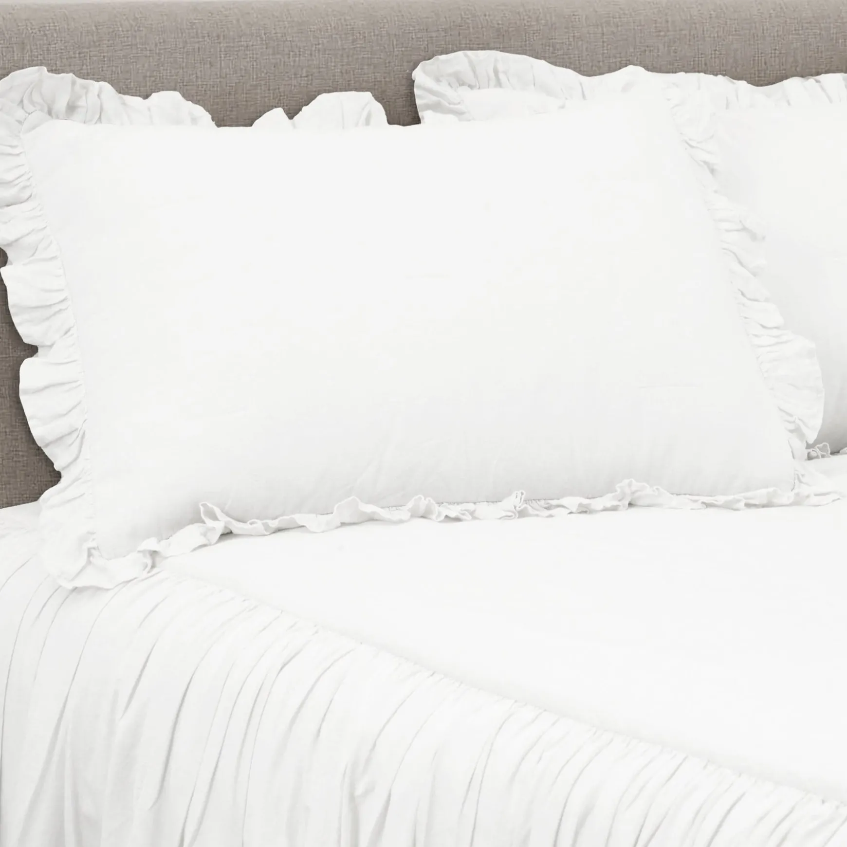 Belgian Flax Linen Rich Cotton Blend Bedspread 3 Piece Set