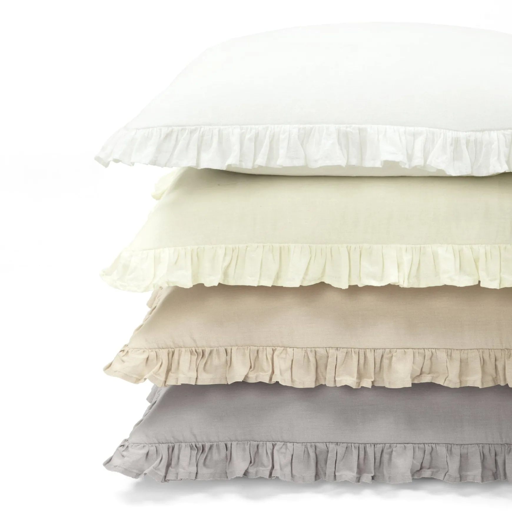 Belgian Flax Linen Rich Cotton Blend Bedspread 3 Piece Set