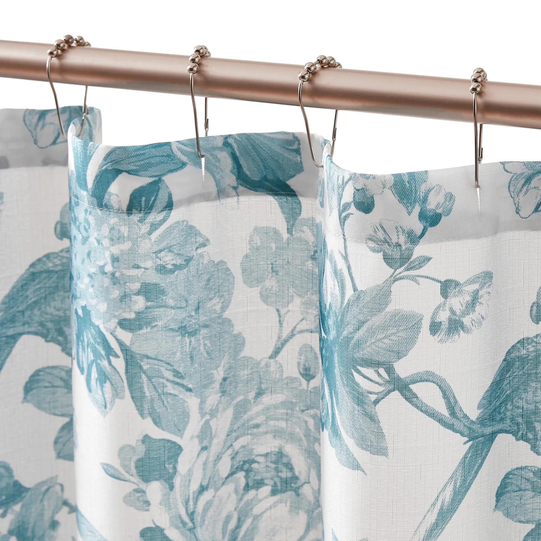 Bird And Hydrangea Toile Shower Curtain