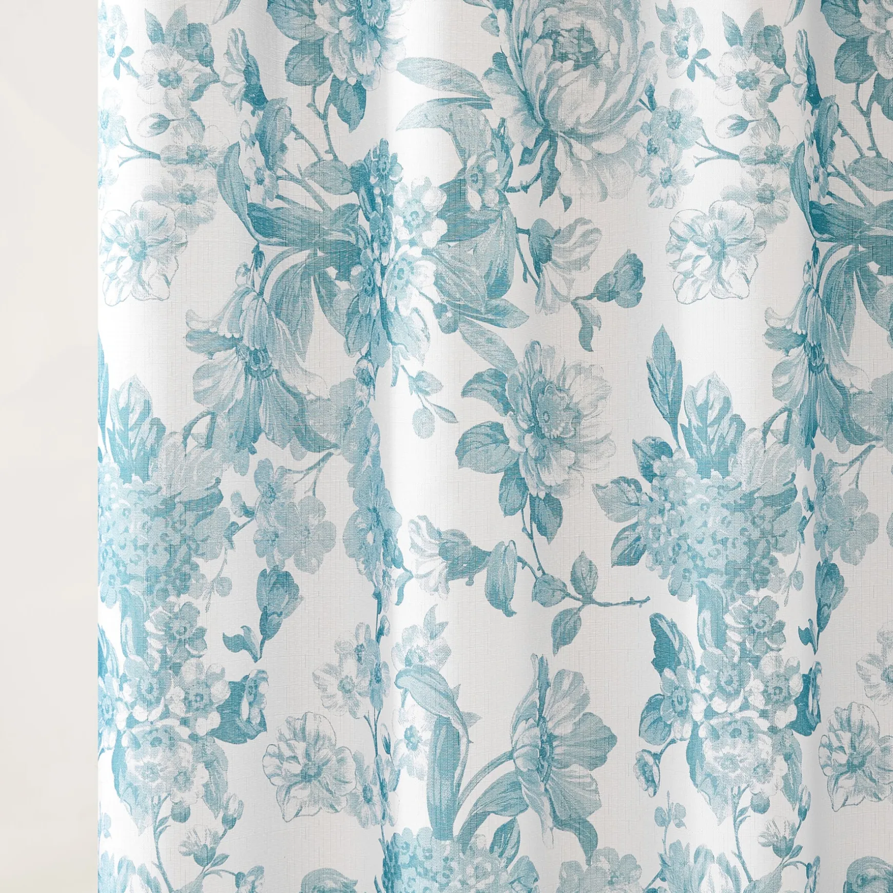 Bird And Hydrangea Toile Shower Curtain