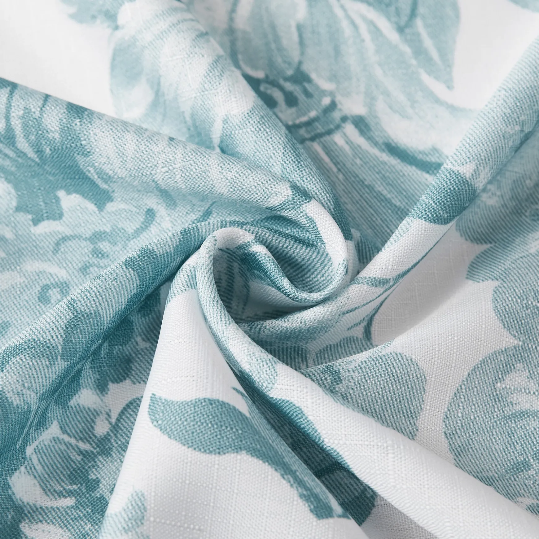 Bird And Hydrangea Toile Shower Curtain