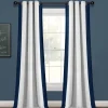 Block Border Blackout Window Curtain Panel
