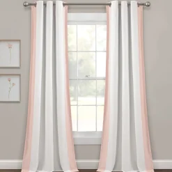 Block Border Blackout Window Curtain Panel