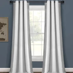 Block Border Blackout Window Curtain Panel