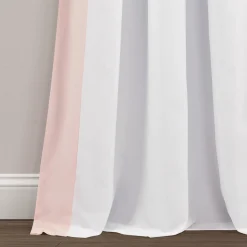 Block Border Blackout Window Curtain Panel