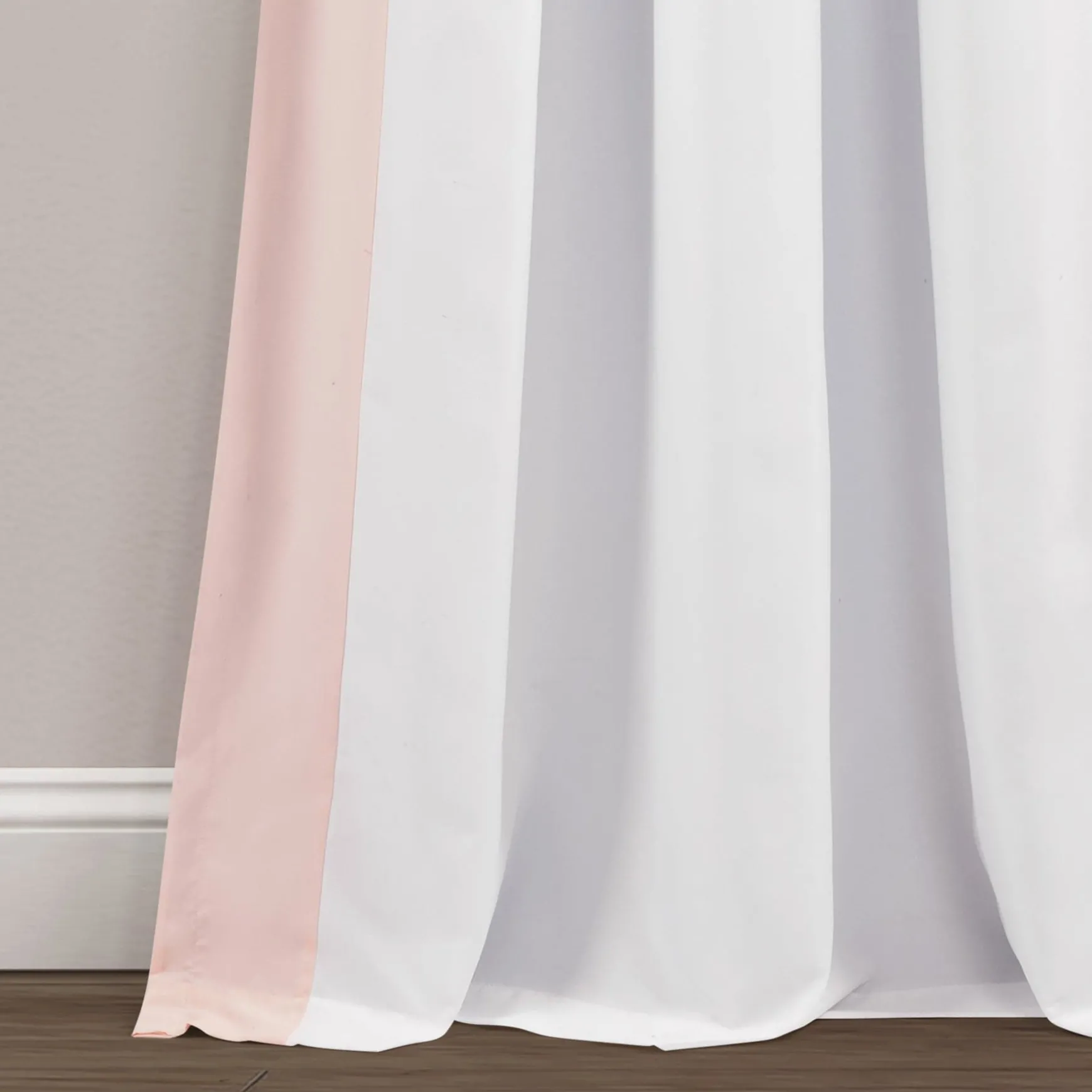 Block Border Blackout Window Curtain Panel