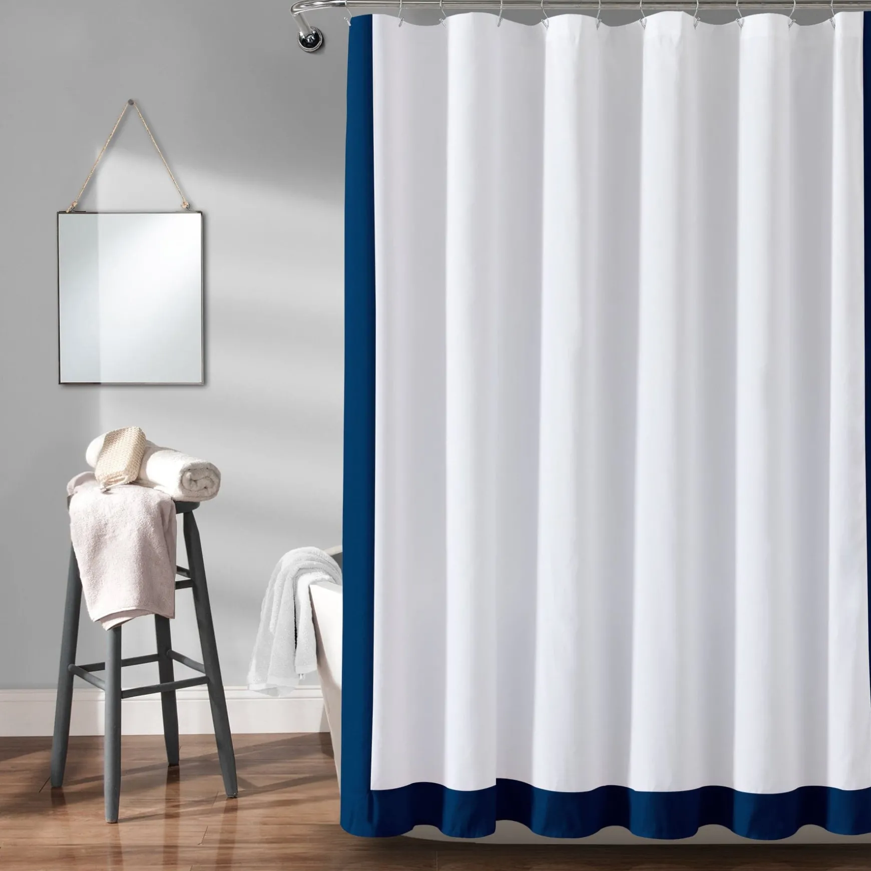 Block Border Shower Curtain