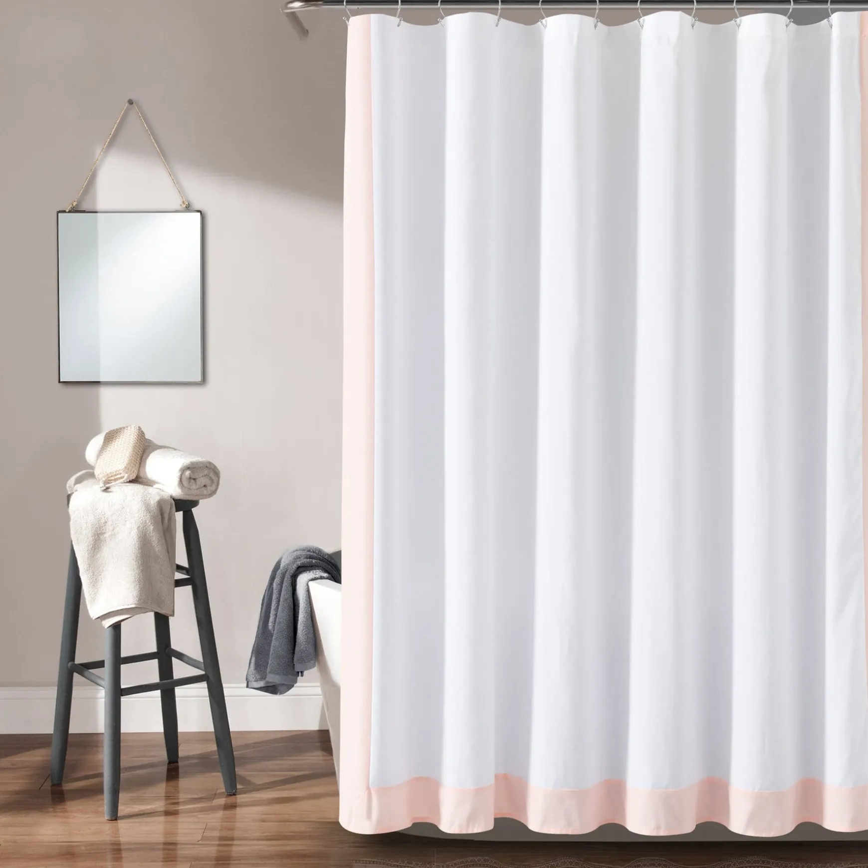 Block Border Shower Curtain