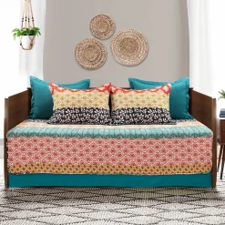 Bohemian Stripe Cotton Daybed Cover 6 Piece Set