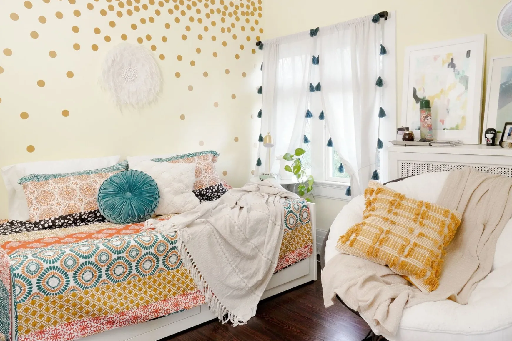 Bohemian Stripe Cotton Daybed Cover 6 Piece Set