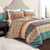 Bohemian Stripe Cotton Reversible Duvet Cover Set