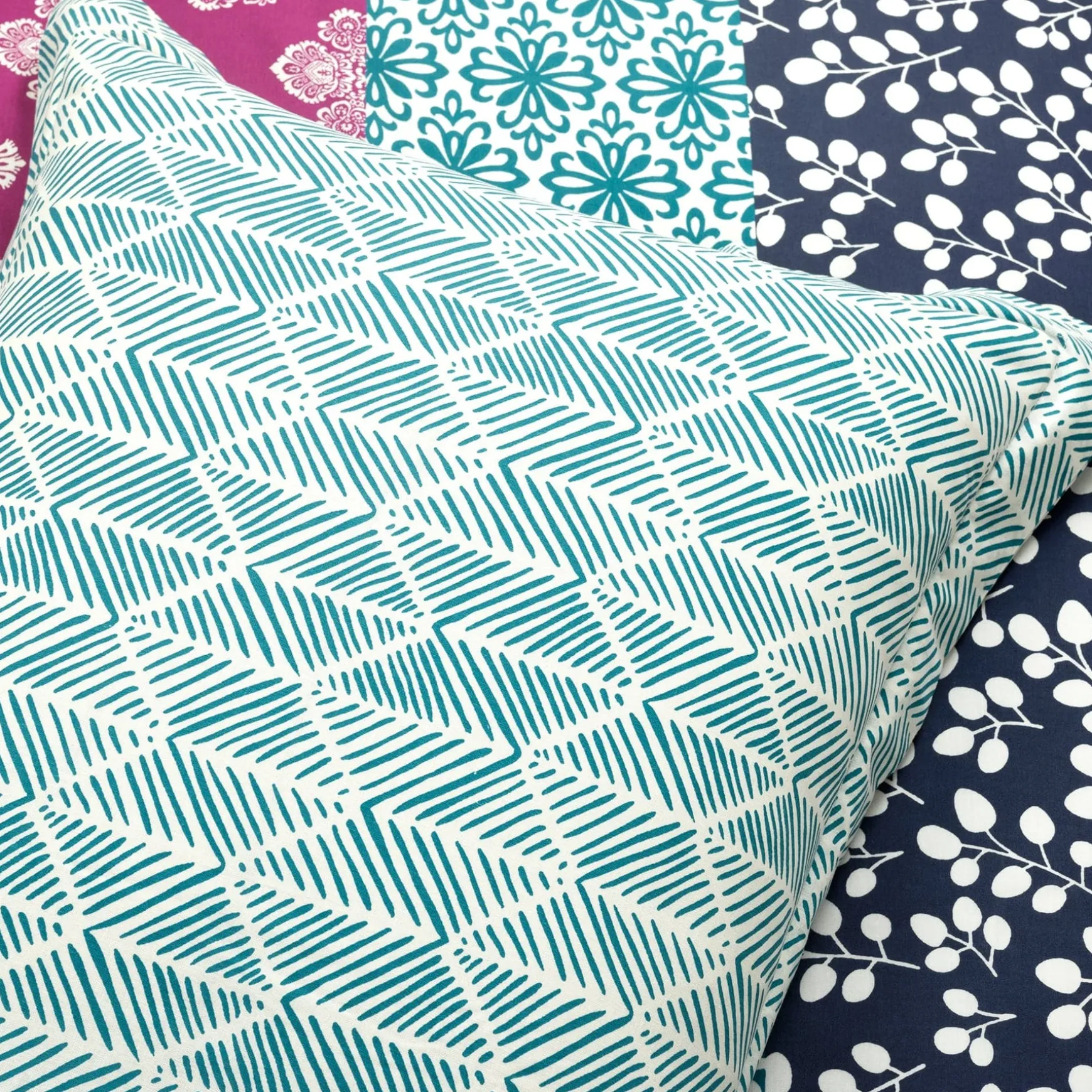 Bohemian Stripe Cotton Reversible Duvet Cover Set