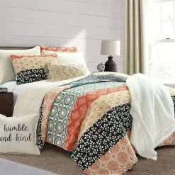 Bohemian Stripe Cotton Reversible Duvet Cover Set