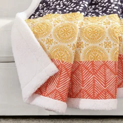 Bohemian Stripe Throw Sherpa