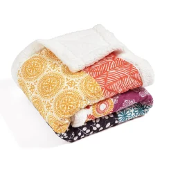 Bohemian Stripe Throw Sherpa