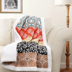 Bohemian Stripe Throw Sherpa