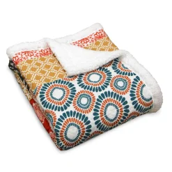 Bohemian Stripe Throw Sherpa
