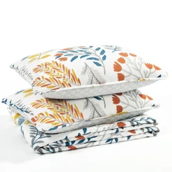 Boho Botanical Floral Quilt 3 Piece Set