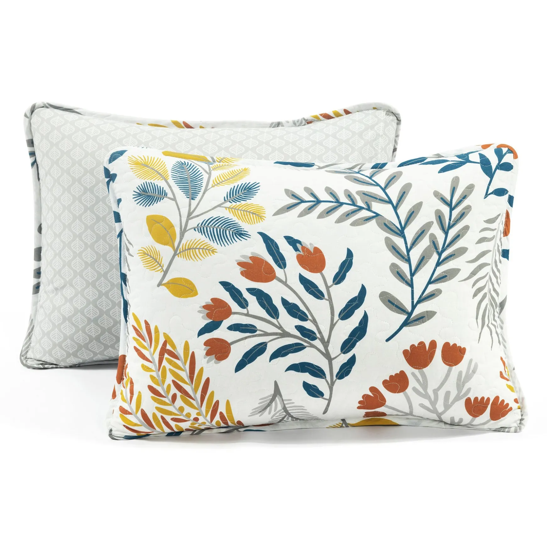 Boho Botanical Floral Quilt 3 Piece Set