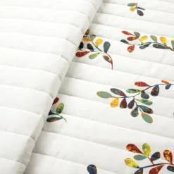Boho Botanical Leaf Reversible 3 Piece Quilt Set