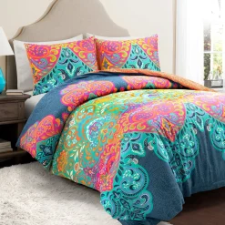 Boho Chic Cotton Duvet Cover 3 Piece Set