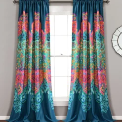 Boho Chic Light Filtering Window Curtain Panel Set