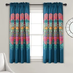 Boho Chic Light Filtering Window Curtain Panel Set