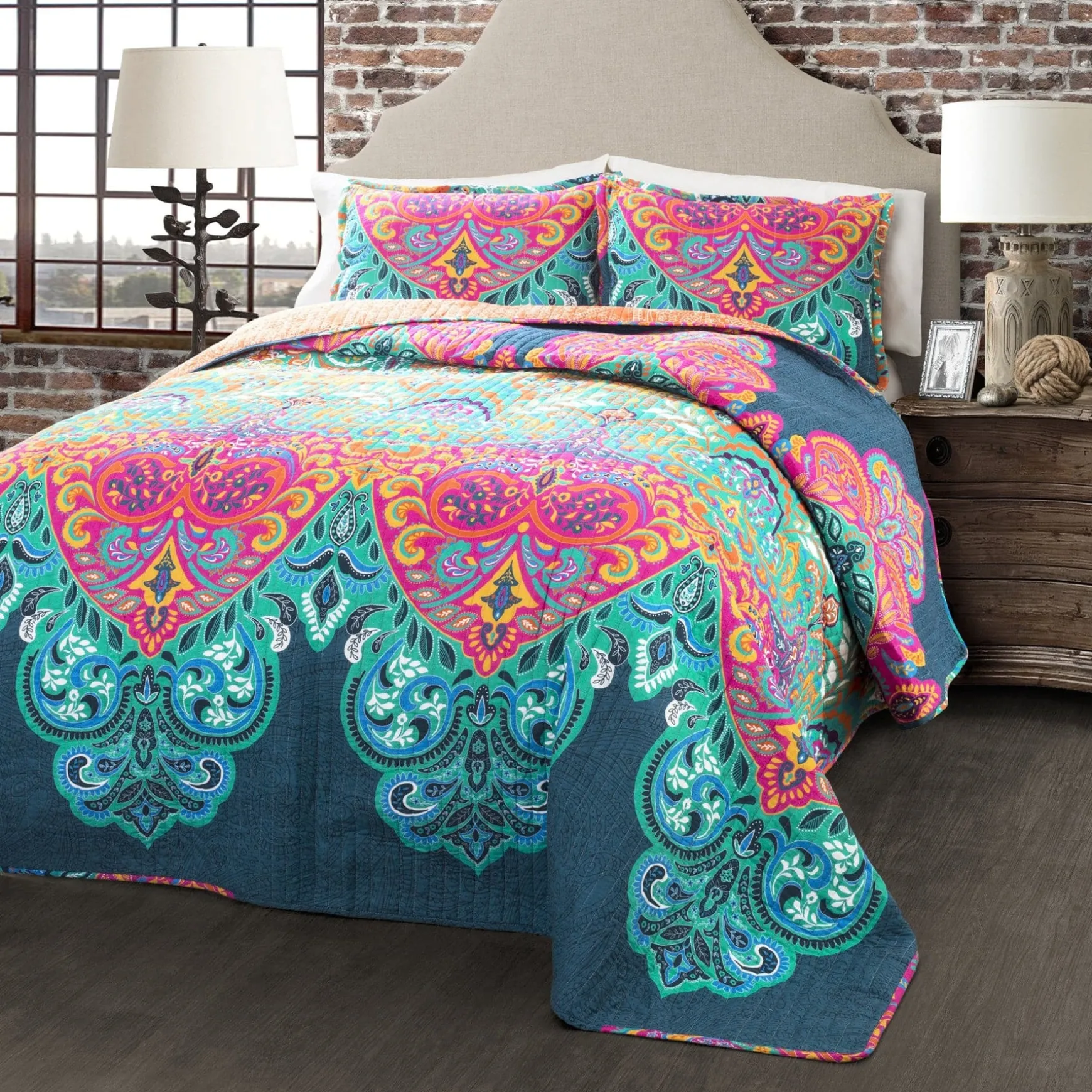 Boho Chic Quilt 3 Piece Set