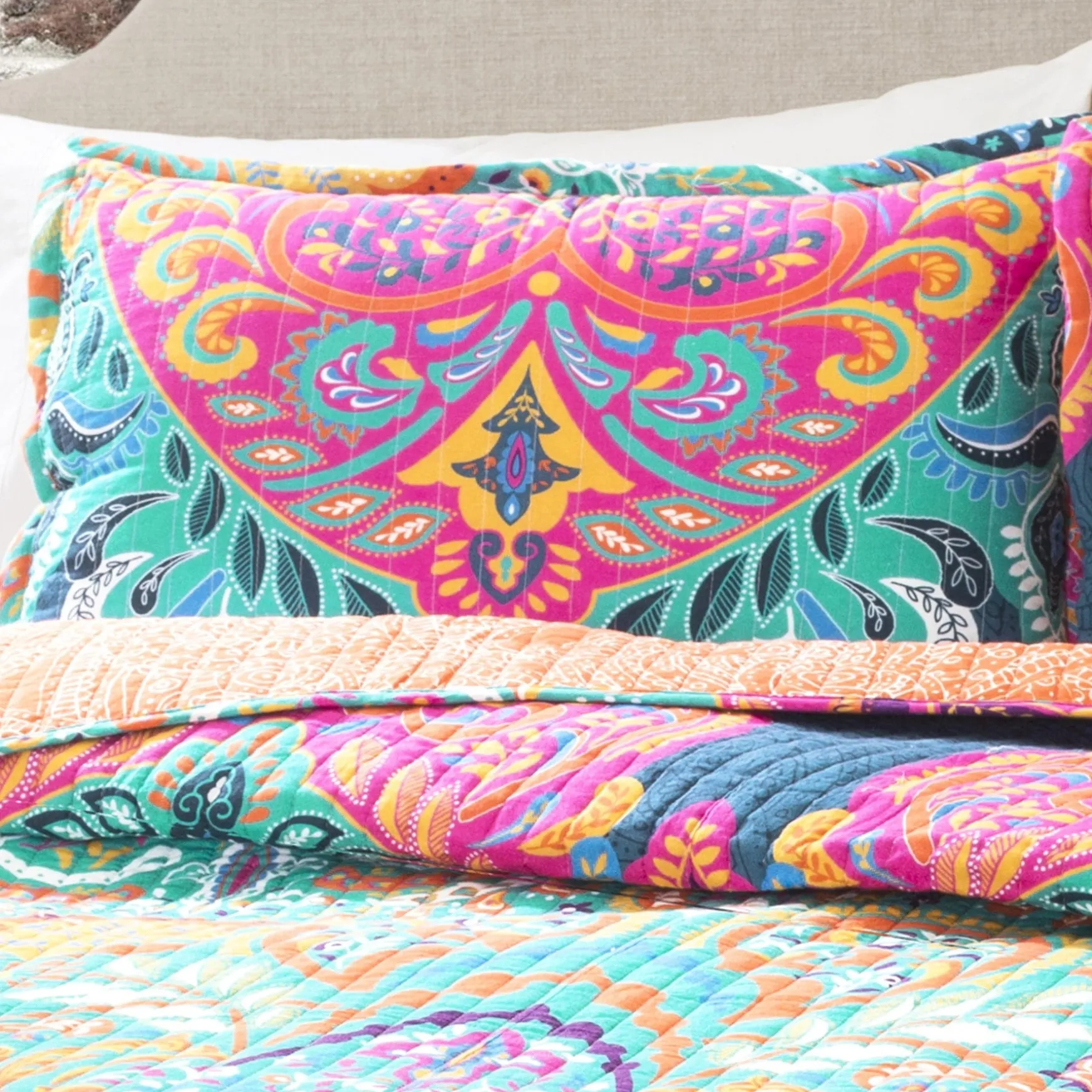 Boho Chic Quilt 3 Piece Set