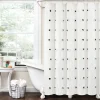 Boho Circle Tufted Yarn Dyed Recycled Cotton Blend Shower Curtain