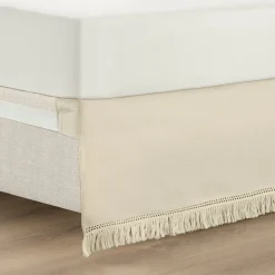 Boho Fringe 15-Inch Tailored Drop Easy Fit Bed Skirt