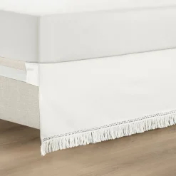 Boho Fringe 15-Inch Tailored Drop Easy Fit Bed Skirt