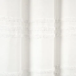 Boho Kendra Tufted Yarn Dyed Recycled Cotton Blend Shower Curtain